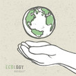 Vektor: Earth symbol in hands. Vector Earth symbol in hands. Vector