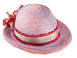 painted summer straw hat