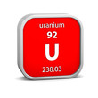 Uranium material sign