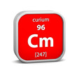 Curium material sign