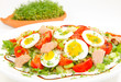 Salatteller und Kresseigel