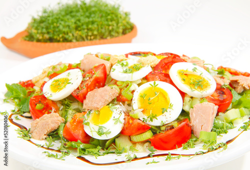 Photo: Salatteller und Kresseigel Salatteller und Kresseigel