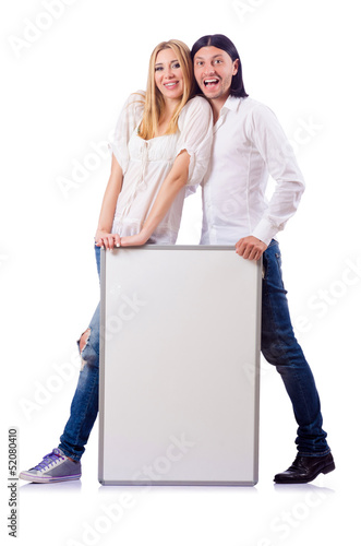 Photo: Pair of blank board isolated on white Pair of blank board isolated on white