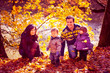 family in the autumn park