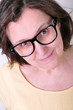 beautiful senior woman wearing glasses