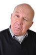 senior man making faces