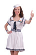 Woman sailor in marine concept
