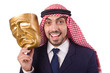 Arab man with mask on white