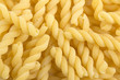 close up of a background of spiral pasta