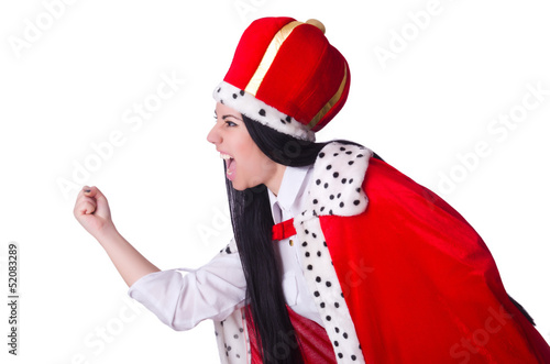 Photo: Queen businesswoman in business concept Queen businesswoman in business concept