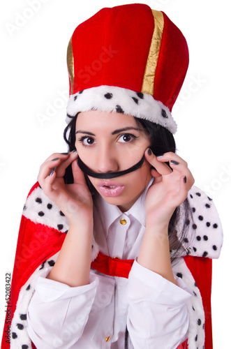 Photo: Queen businesswoman in business concept Queen businesswoman in business concept