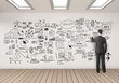 man drawing business concept