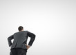 businessman looking up