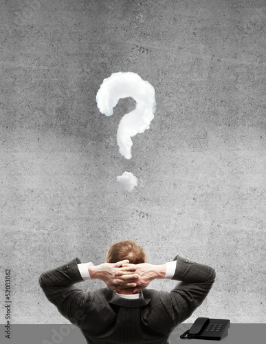 Photo: man thinking man thinking