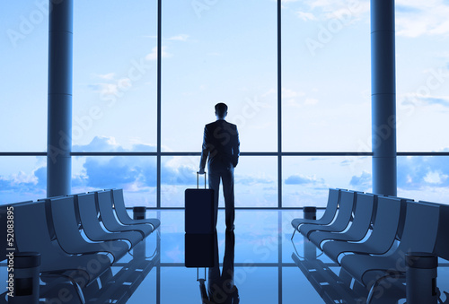 Photo: man in airport man in airport