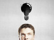 man with lamp