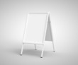 white sandwich board