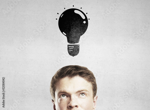 Photo: man with lamp man with lamp