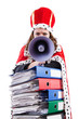 Woman queen in funny concept