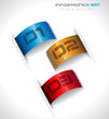 Infographic design template with paper tags