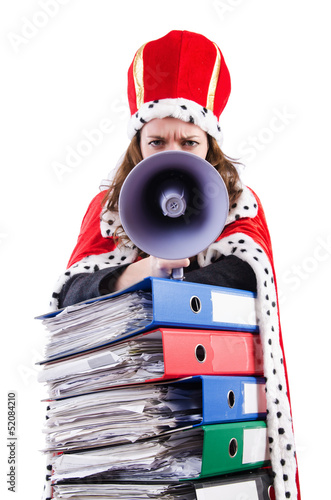 Photo: Woman queen in funny concept Woman queen in funny concept
