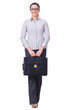 Businesswoman isolated on the white background