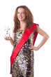 Woman winning the beauty contest
