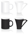 Mug black and white  illustration