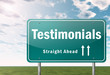 Illustration: Highway Signpost "Testimonials" Highway Signpost "Testimonials"