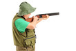 A hunter with a rifle