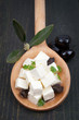 Fresh feta dices