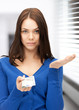 unhappy woman with euro cash money
