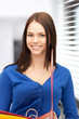 woman with folders