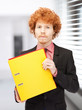 Photo: man with folders man with folders