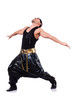 Rap dancer isolated on the white