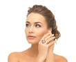 woman with one cocktail ring