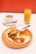 omelet with vegetables