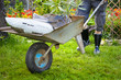 Foto: Gartenarbeit mit Schubkarre Gartenarbeit mit Schubkarre