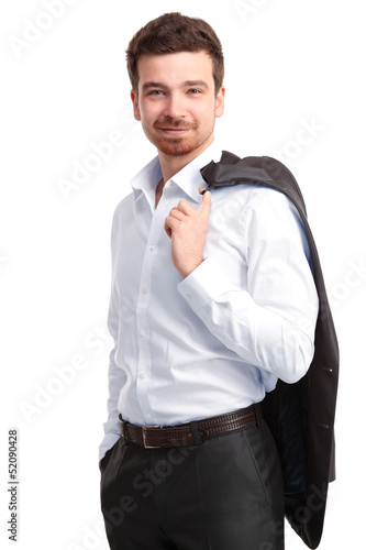 Photo: Portrait of a business man isolated on white background Portrait of a business man isolated on white background
