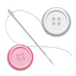 Needle, thread and buttons