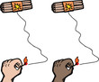 Vector: Hand Lighting Explosives Hand Lighting Explosives