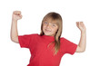Winner girl with red t-shirt