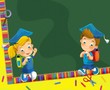 Going to school - illustration for the children
