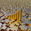 Gold cubes background