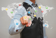 Man with Touchscreen 