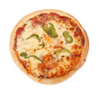 alldress pizza over white
