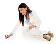 Business woman holding a pen