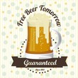 canvas print picture - beer free label