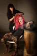 Punk Girl with Hair Stylist