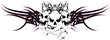 skull tribal tattoo vector2